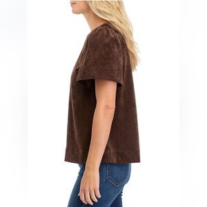 Crown & Ivy Women's Puff Sleeve Corded Top | L